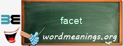 WordMeaning blackboard for facet